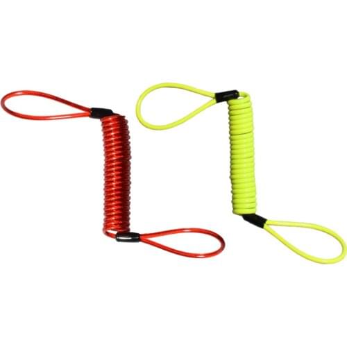 2X 1.5m Anti-Theft Bike Reminder Cord Motorbike Multicolor TPU Disk Lock + Steel Wire