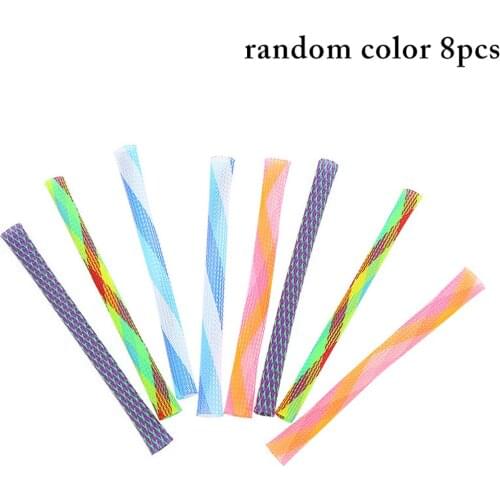 8pcs Cat Toy Cats Colorful Spring Toy Plastic Flexible Cat Kitten Toys Funny Interactive Toys for Cats Cat Accessories
