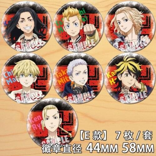 Anime Tokyo Revengers Figure 7952 Badge Round Brooch Pin Gifts Kids Collection Toy