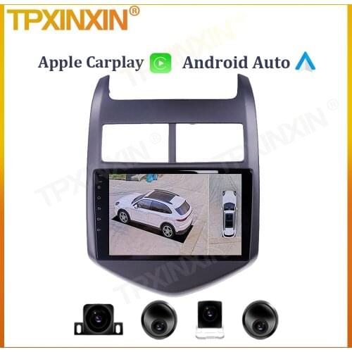 6+128G For Chevrolet Aveo 2 2011 2015 Android Auto Car Radio Multimedia Video Player Carplay Head Unit GPS Navigation 360 Camera