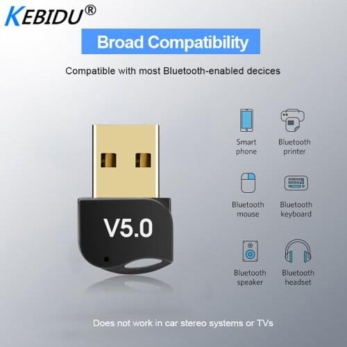 Kebidumei USB Bluetooth Adapter V5.0 Dual Mode Wireless Bluetooth Dongles Music Sound Receiver Adaptador Bluetooth Transmitter