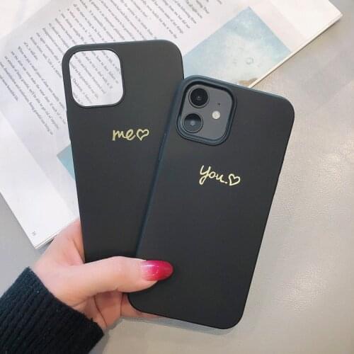 Love Me You Solid Color Soft Silicone Couples Case For Samsung Galaxy A20 A30 A40 A50 A70 A31 A41 A51 A71 A52 A72 Cute Cover