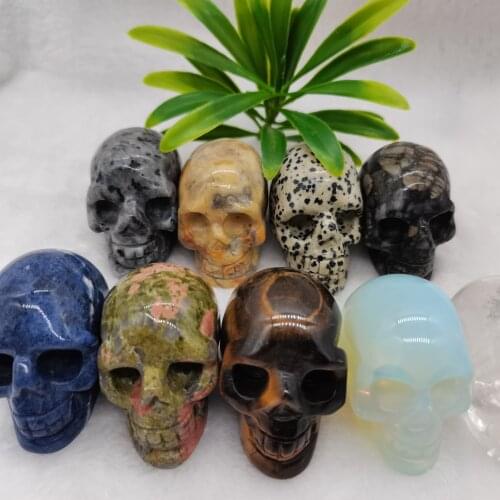 Natural crystal skull gems ghost head carved crystal skull