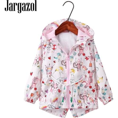 Kids Jacket Coat Cartoon Mouse Printed Graffiti Teenager Clothes Toddler Baby Girl Outwear New Spring Autumn Cute Jackets