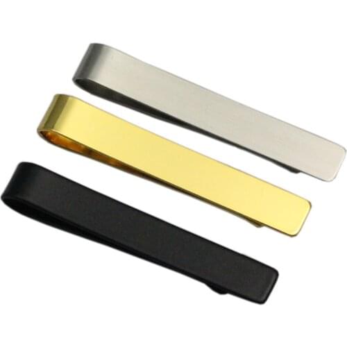 DoreenBeads Fashion Gentleman Tie Clip Slim Collar Stainless Steel Tie Clip Concise Charms For Business Men Wedding 48*8mm,1 PC