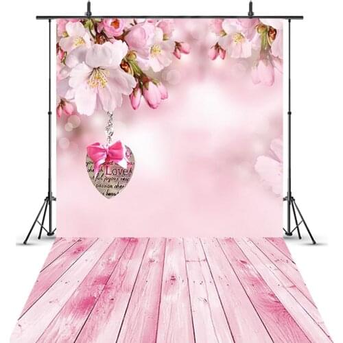 Wood Floor Flower Love Heart Valentines Day Photo Background Birthday Theme Party Decoration Supplies Newborn Baby 260