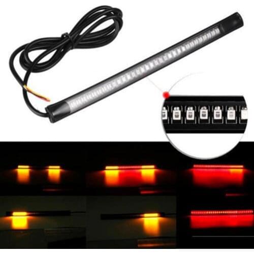 80% Hot Sell Flexible Motorcycle License Plate LED Light Tail Brake Stop Turn Signal Lamp