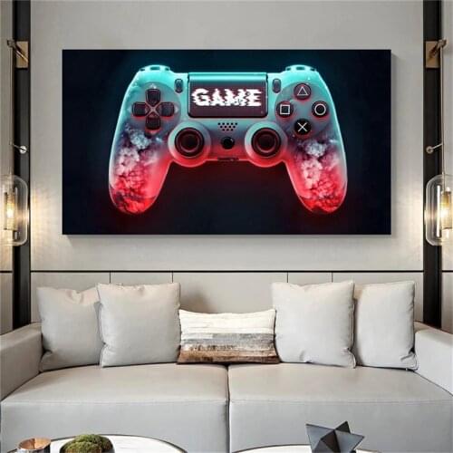 Art Rendering Gamepad Picture Printing Wall Painting Poster Modern Home Children Room Living Room Wall Decoration Game Poster