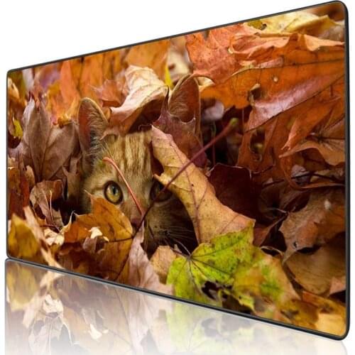 XGZ Yes there is a cat Gaming Mouse Pad table table Computer Notebook Keyboard Mat Coaster Rubber Anti-skid Large Size Mousepad