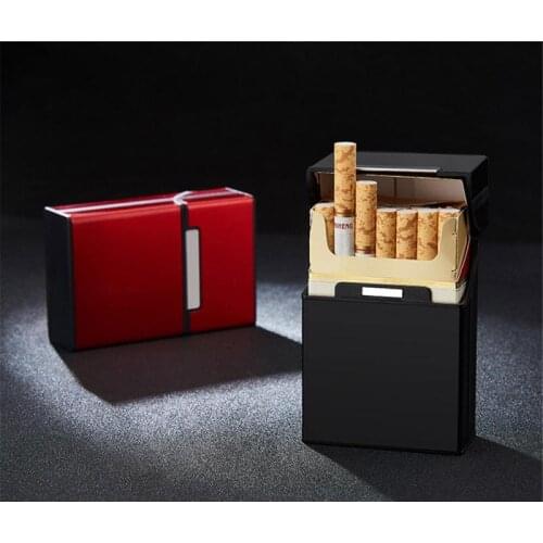 Light Aluminum Cigar Cigarette Case Tobacco Holder Pocket Box Storage Container Cigarette Accessories In Stock Dropshipping