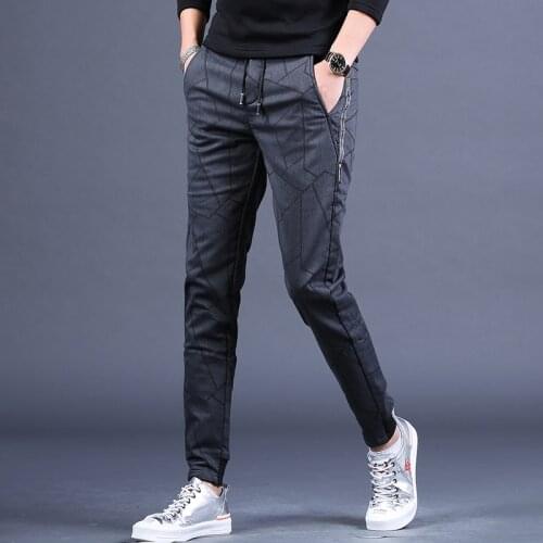 Pants 2021 New Men Fashion Geometric Pattern Sports Trousers