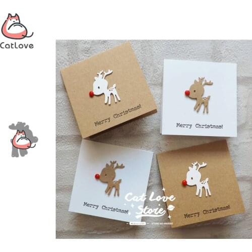 Christmas Deer Metal Cutting Dies Scrapbooking Stencil Die Cuts Card Making DIY Decorative Craft Embossing New Dies For 2019