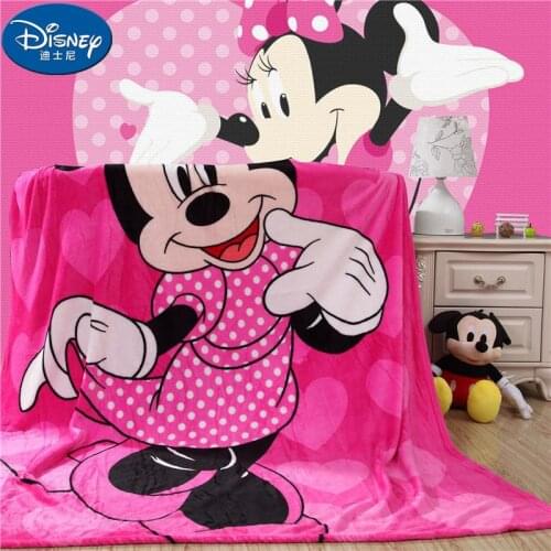 Disney Blanket Mickey Minnie stitch Frozen Soft Flannel Cartoon blanket for Children on Bed Sofa Couch children woolen blanket