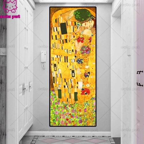 Big Artist Gustav Klimt kiss Abstract Collection Diamond Painting Diy Full Drill Home Decor Diamond Embroidery Cross Stitch Kit