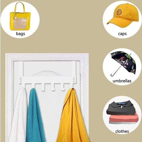 Over the Door Hooks Door Hanger 2 Packs over Door Hooks 6 Hooks Sturdy Metal over Door Hooks for Hanging