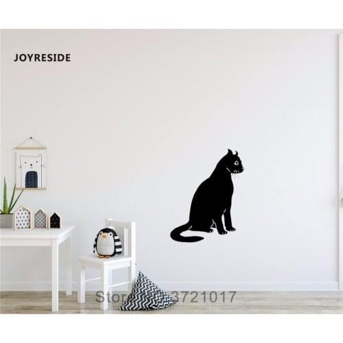 JOYRESIDE Animal Wall Curl Cat Decal Vinyl Sticker Decor Home Any Room Bedroom Living Room Interior Decoration Design Mural A293
