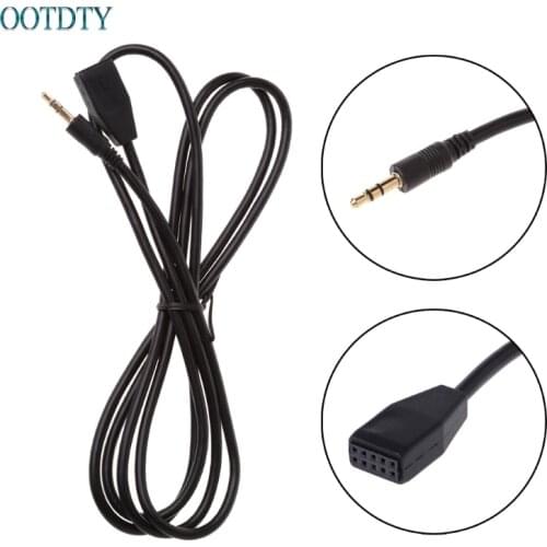 New Arrival 3.5mm Car AUX Input Cable Audio Male Jack Music Adapter For Iphone For BMW E46 Nov28