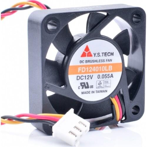 Brand new original Y.S FD124010LB 4cm 4010 12V 0.055A 3 lines 3Pin DVR switch quiet cooling fan