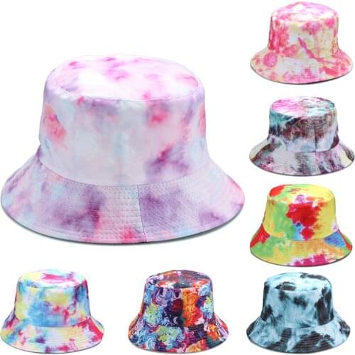 Fashion Womens Bucket Hat Colorful MIX Printing Fisherman Hat Man Panama Summer Cap Bob Femme
