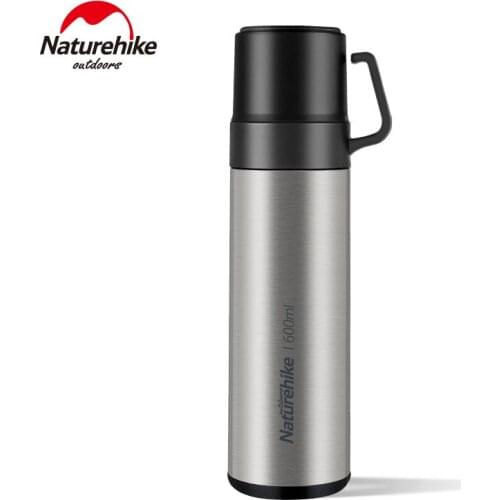 Naturehike Portable Water Bottle 600ml Outdoor Camping Vacuum Cup Camping Vacuum Sport Water Kettle Picnic Travel Supplies