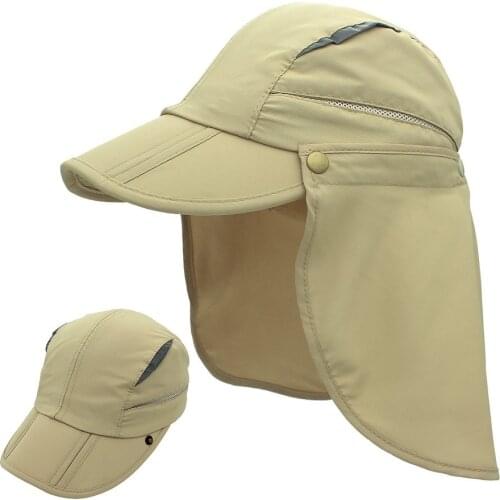 Connectyle Boys Girls Kids Summer UPF 50+ Sun Protection Cap Adjustable Quick Dry Detachable Fishing Hat with Neck Flap