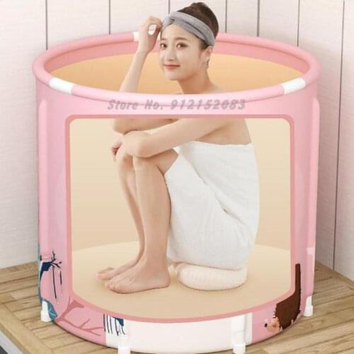 Bath Bucket Adult Folding Household Bath Heating Children Bath Bucket Bathtub Body Bath Bucket Bathtub Artifact