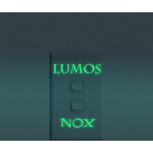 1PC night Light Luminous LUMOS & NOX stickers wall sticker for kids rooms wall decals home decoration Hot