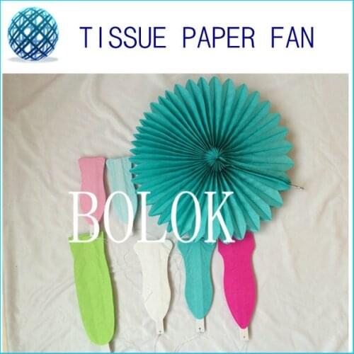 200pcs/lot 12"(30cm) Craft Paper Fans for Wedding and Party Decoration