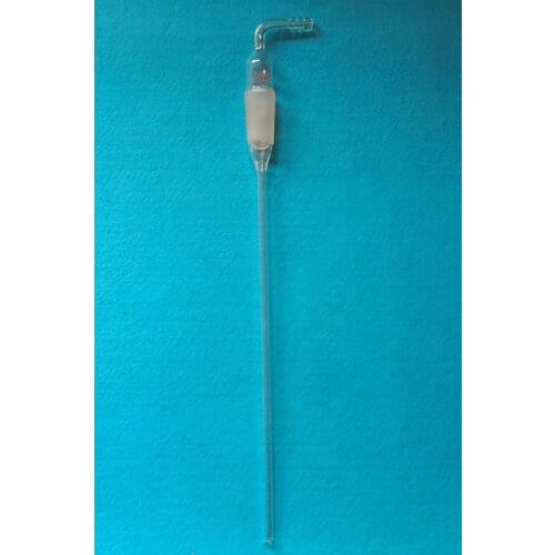 24/40,Glass Long-Stem Hose Inlet Adapter,90 Bent Airway Tube,Lab Glassware