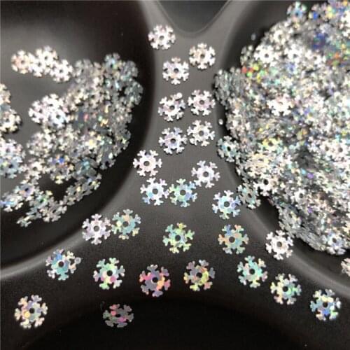 30g/Lot 6mm Snowflake Loose Sequins Glitter Paillettes For DIY Nail Craft,Craft Making, Wedding Decoration confetti Wholesale