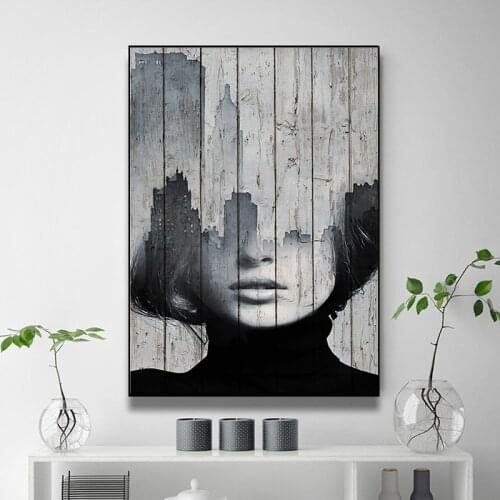 Abstract Portraits Canvas Paintings Modern Posters and Prints Cuadros Abstract Art Wall Pictures for Living Room Home Decoration