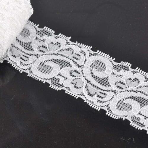 45mm width White Springy picot edge Embroidered Lace Fabric Trim Ribbon Garment Accessories wedding decoration 5 yard cp1366