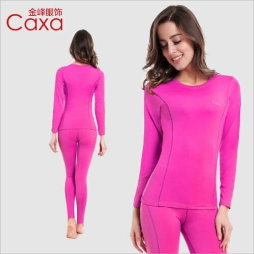 Caxa Womens winter Slim warm underwear set electrostatic prevention Long Johns quick dry tights for winter warm femme dress