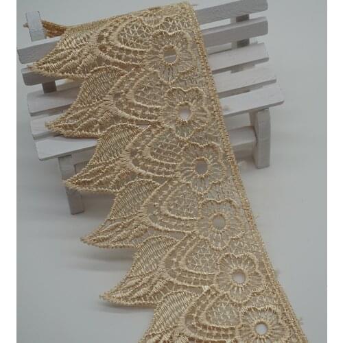 Cusack 14 yards 7 cm Lace Trims Ribbon Applique for Costumes Home Textiles Sewing Accessories Polyester DIY Crafts