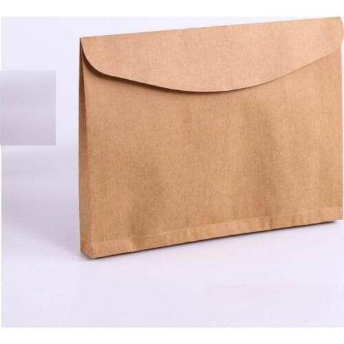 Horizontal Documents Bags File Holder Blank Thick Kraft Paper Envelope Gift Packaging Bags For Office School