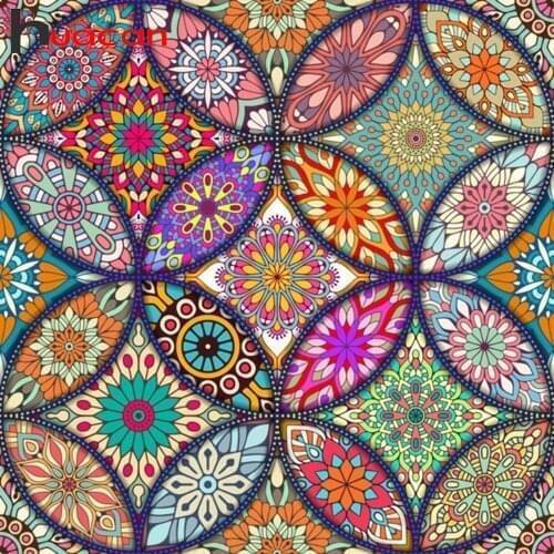Huacan Diamond Painting Mandala Full Square Geometric Pictures By Rhinestones Diamond MosaicAbstract Diamond Embroidery Beading