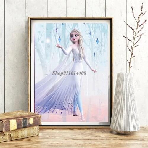Canvas Painting Disney Classic Cartoon Anime Movie Elsa Wall Art Picture Poster and Prints for Girls Gift Living Room Home Decor