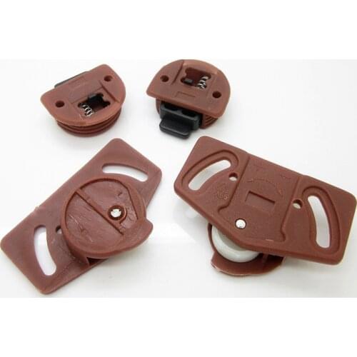 2 Pairs Vintage Style Abs Wheel Single Pulley Furniture Sliding Door Roller Set Perfect For Cabinet&cupboard