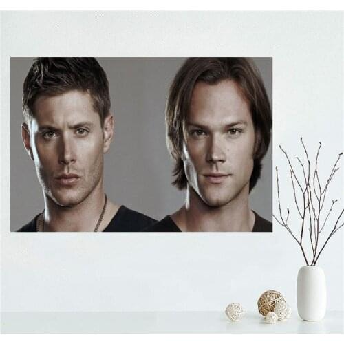New arrival Custom Jensen Ackles Supernatural TV Canvas Painting Poster Home Decor Cloth Fabric Wall Art Poster for Living Room