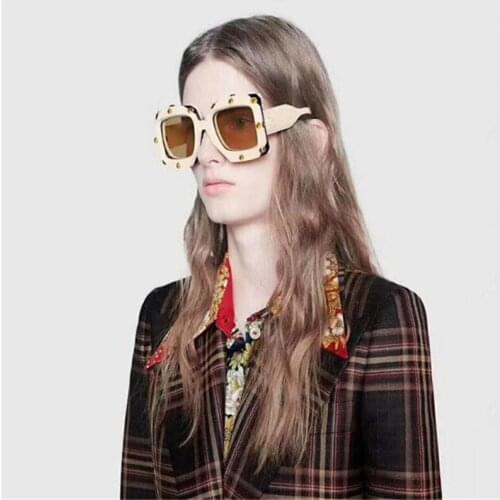 KAPELUS New Diamond Sunglasses American Fashion Square Glasses Women Casual Sunglasses G1904