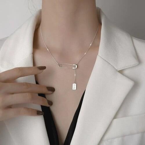 OEING Pin Style Pendant Clavicle Chain For Woman Party Gift Designer Necklace New Arrival