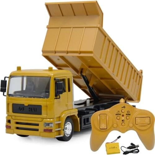 RC Truck Remote Control Dump Truck 2.4G Engineering Car Container Vehicle Radio Control Tip Lorry Auto Lift Car Toy For Kid