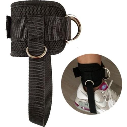 Adjustable 4 D-Ring Ankle Straps Gym with Foot Strap Cable Machine Fitness Thigh Glute Exercises Padded Ankle Cuffs Accessories