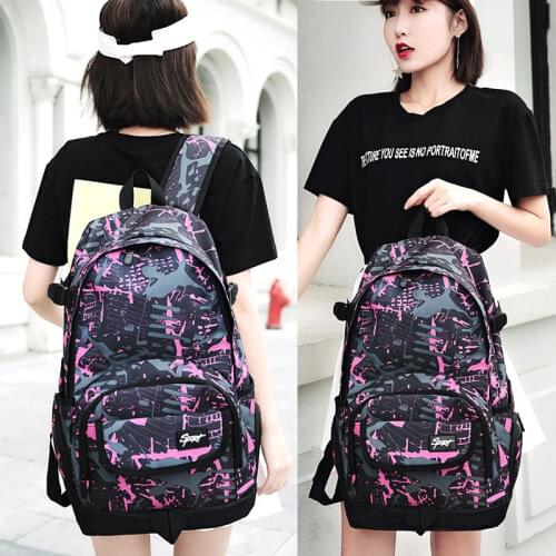 Chuwanglin School Bags for teenager Unisex Backpack Student Backpacks Large capacity Male travelbag Shoulder Bag women T53107