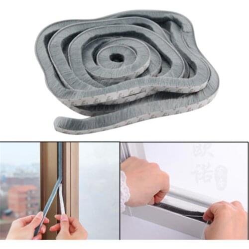 10M Window Self Adhesive Seal Strip Door Draught Excluder Window Pile Seal Film Door Brush Swal Weather Strip for Door Protector