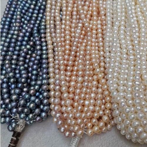 Wholesale 50 strands 7mm genuine loose freshwater pearl strings free shipping