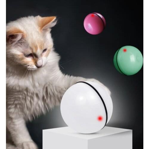 Smart Interactive Cat Play and Toys Ball,Usb Rechargeable Motion Activated Automatic Rotating Electronic Pet Toy