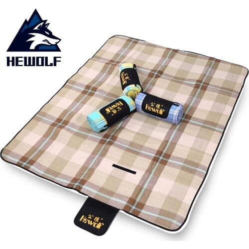 Hewolf Thicken Pad Breathable Blanket Outdoor Folding Waterproof Blanket Camping Beach Plaid Picnic Mat