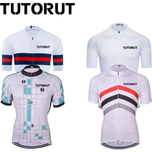 TUTORUT Bike Clothes For Men Summer Cycling Clothing Mountain Road Bicycle Racing Shirt Quick Dry Breathable Short Sleeve