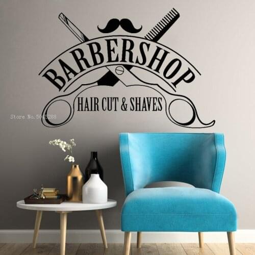 Beauty Saloon Vinyl Wall Decal Hair Salon Barbershop Stickers Murals Home Decor Beard Styling Removable Unique Gift Y066